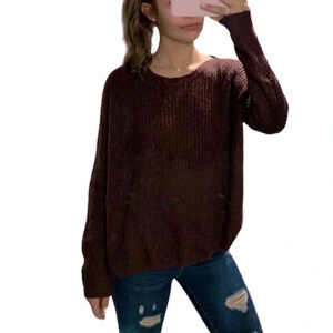 LA Hearts Maroon Knitted Sweater